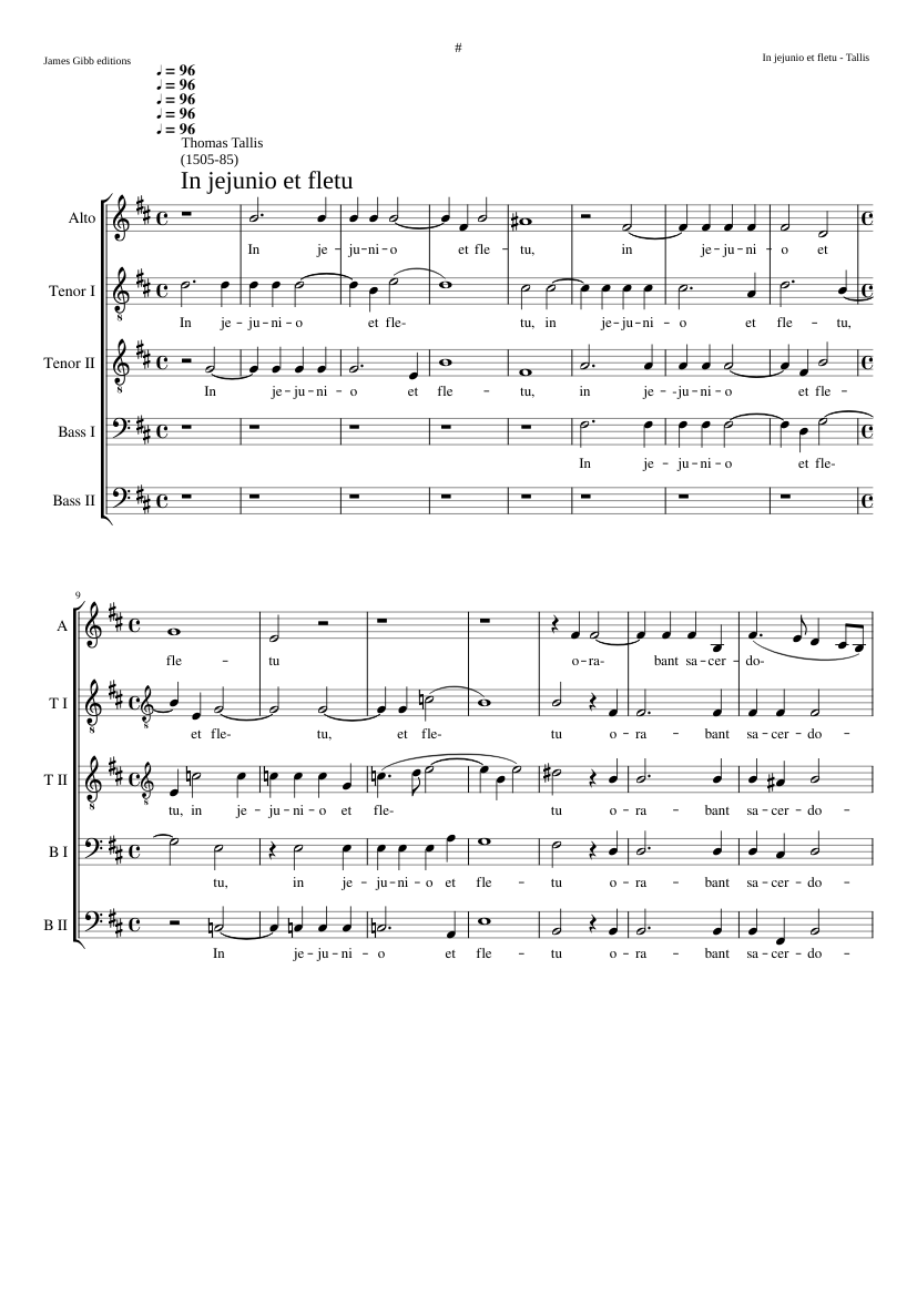 In jejunio et fletu or In ieiunio et fletu