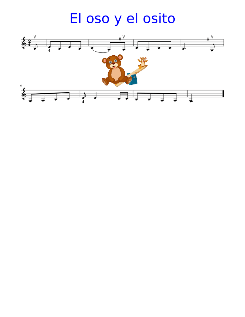 13 El Oso Y El Osito Sheet Music For Strings Group Solo 