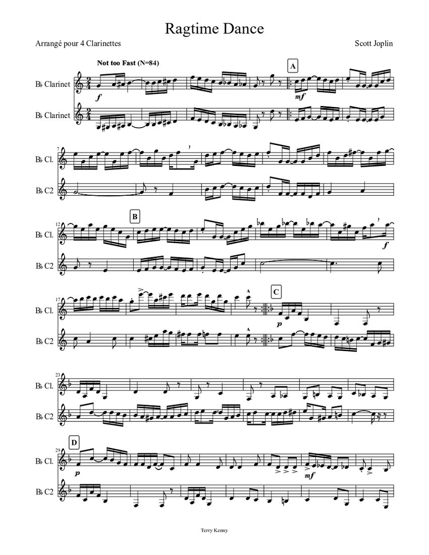Ragtime Dance Sheet music for (Woodwind Duet)