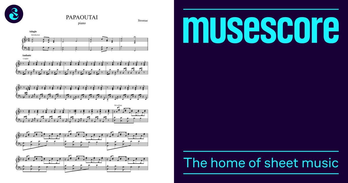 PAPAOUTAI 2 Sheet music for Piano (Solo) | Musescore.com