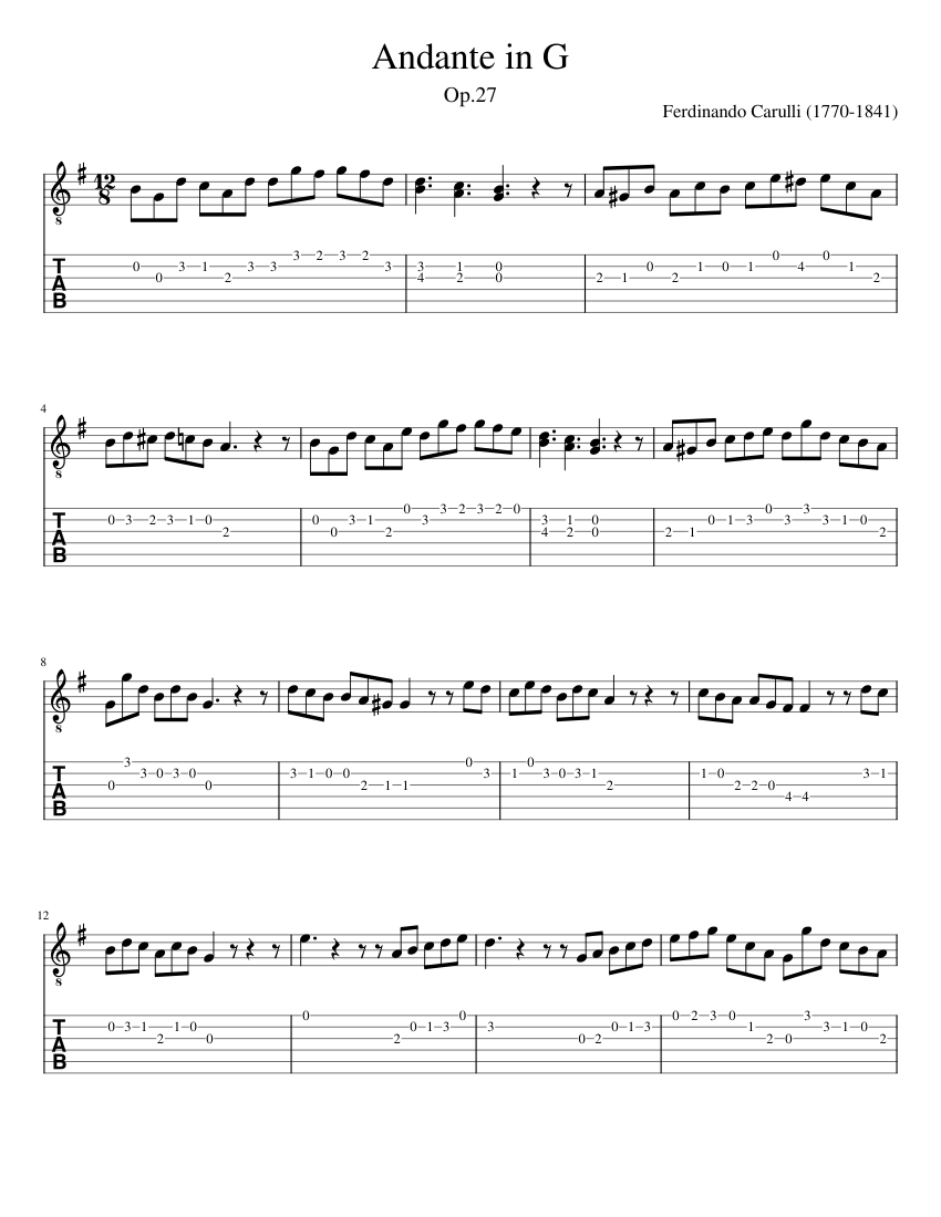 Guitar 1 (Andante in G)