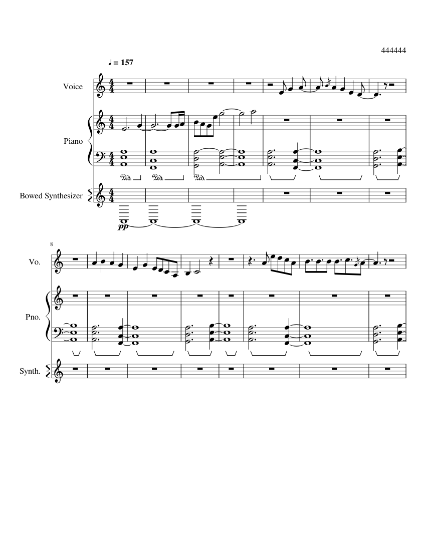 Another random work in progress Sheet music for Piano, Vocals ...