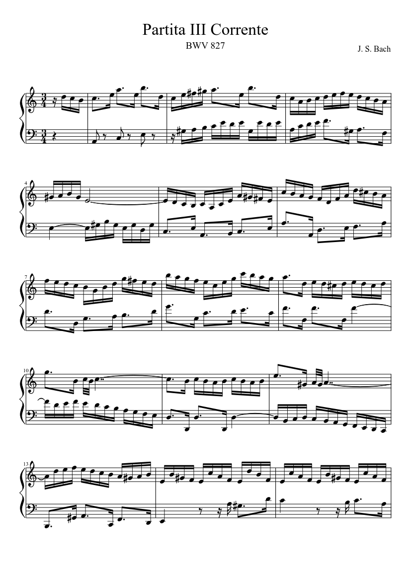 Partita in A minor BWV 827