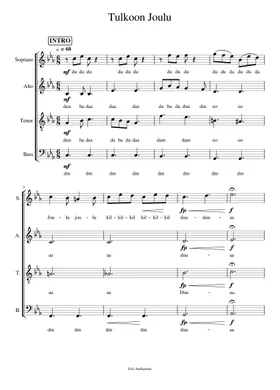 Free Tulkoon Joulu by Misc Christmas sheet music | Download PDF or print on  Musescore.com