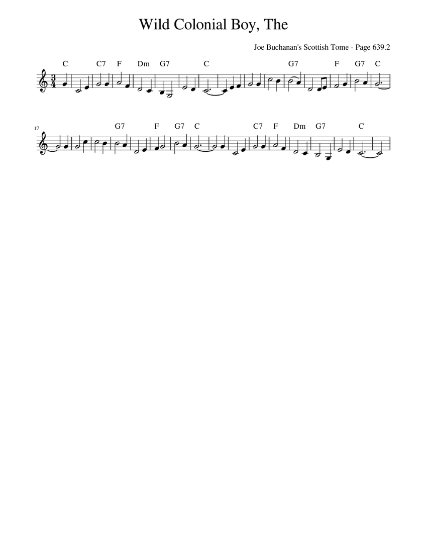 The Wild Colonial Boy Sheet music for Piano (Solo) Easy | Musescore.com