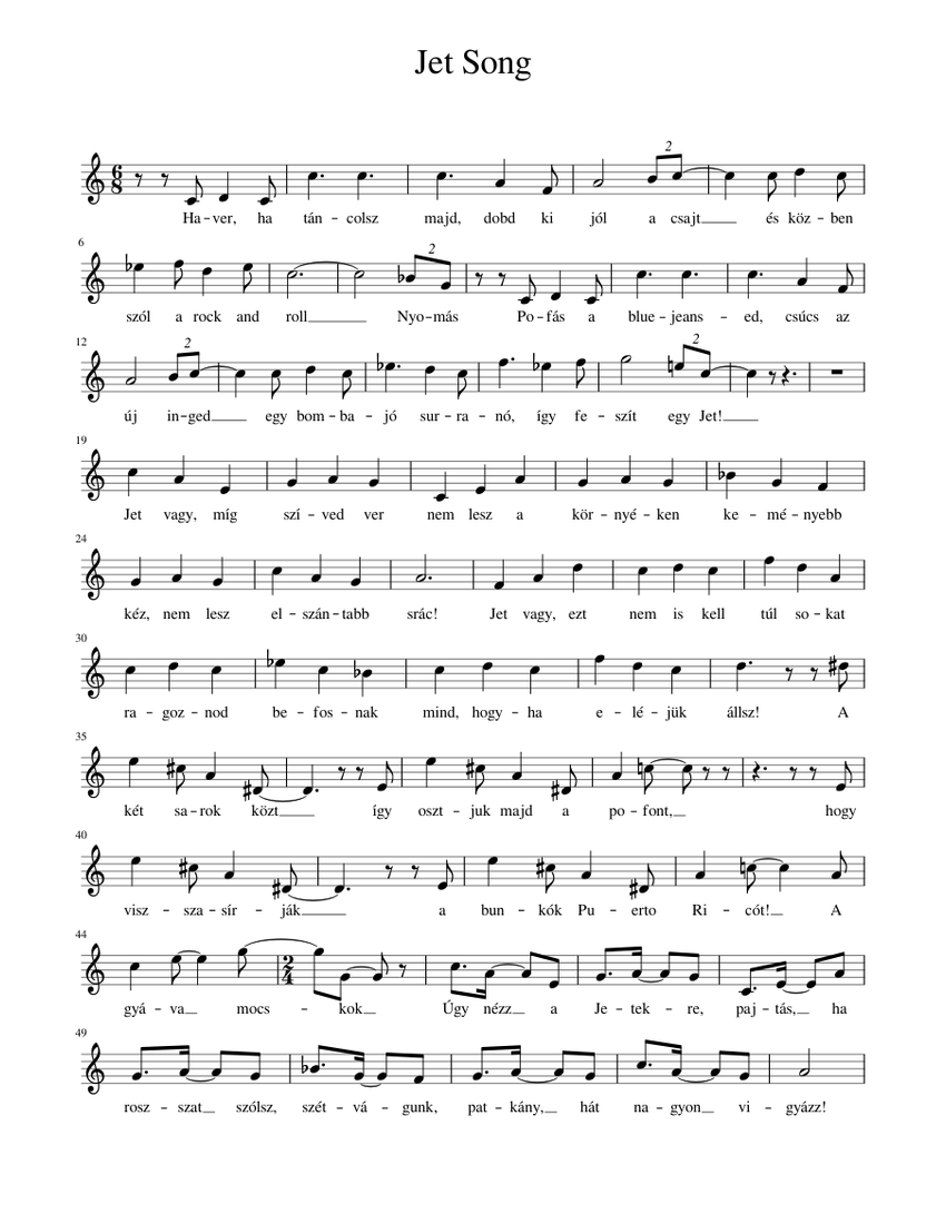 Jet Pou Sheet music for Piano (Solo) Easy