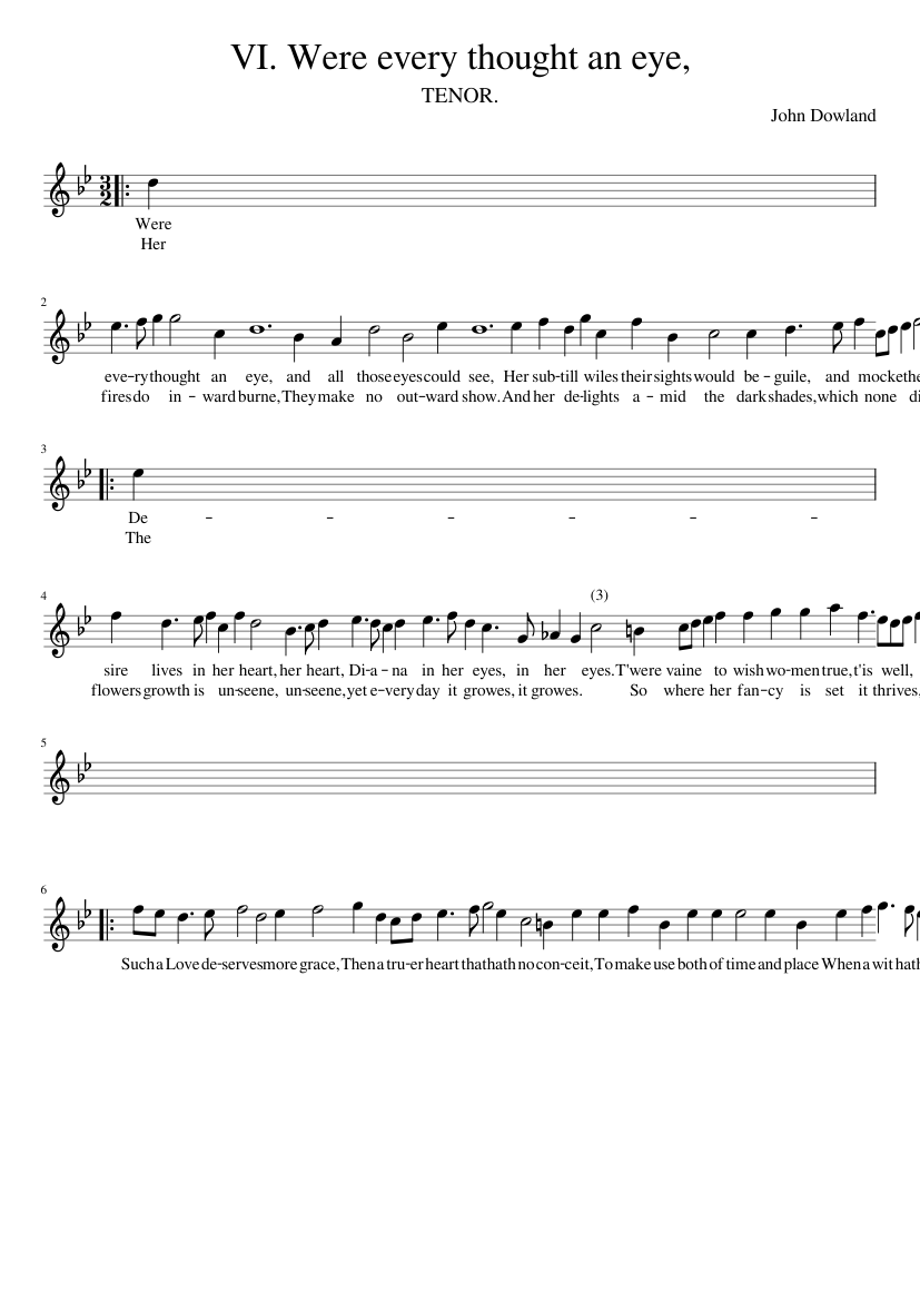 VI. Were every thought an eye