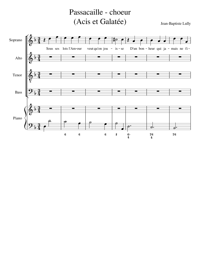 Acis et Galatée LWV 73