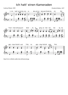 Free Ich Hatt' Einen Kameraden by Misc tunes sheet music | Download PDF or  print on Musescore.com