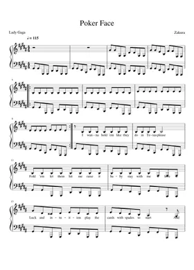 Free Poker Face by Lady Gaga sheet music | Download PDF or print on  Musescore.com