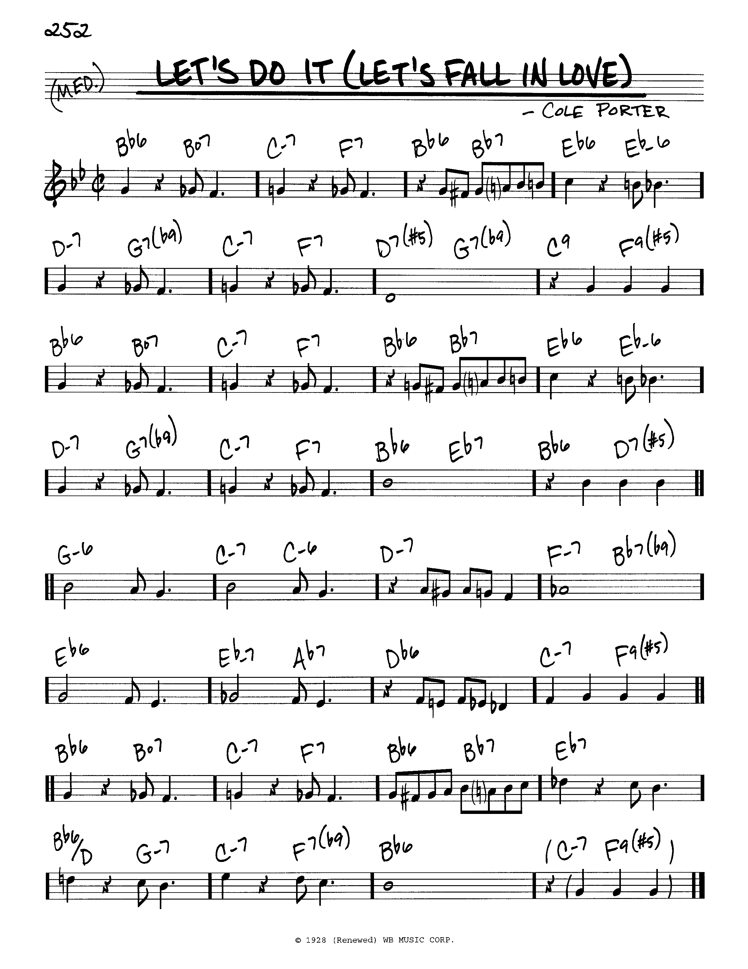 Play Official version of Let's Do It sheet music by Cole Porter for ...