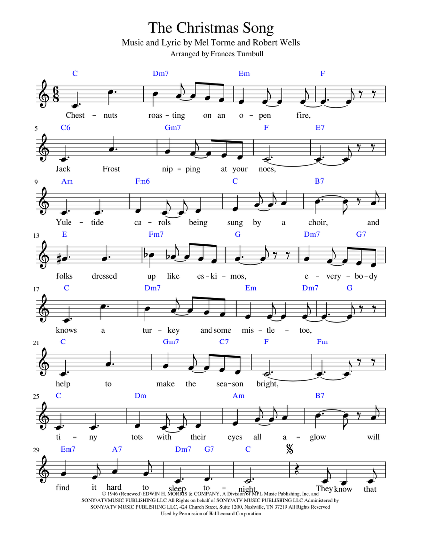 the-christmas-song-guitar-chords-sheet-music-for-piano-solo