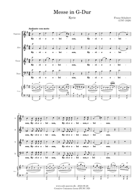 Schubert - Messe G-Dur - Mass in G sheet music | Play, print, and download  in PDF or MIDI sheet music on Musescore.com