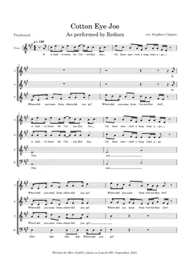 Those two licks from Cotton-eyed Joe - Rednex Sheet music for