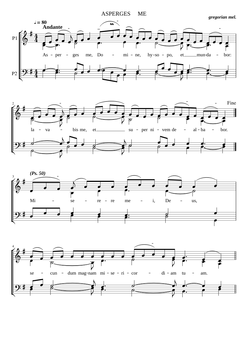 Asperges me Domine (Gregorian chant)