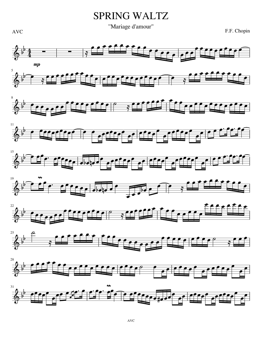 SPRING WALTZ - piano tutorial