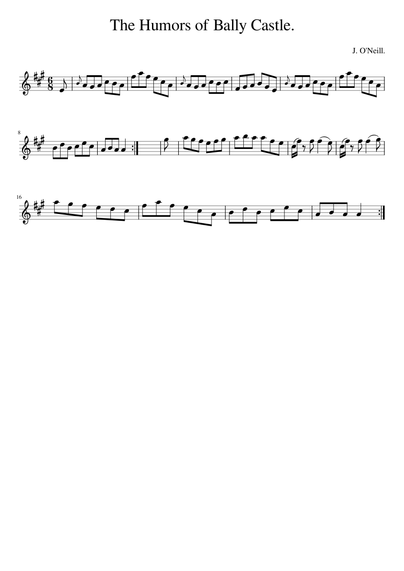 The Humors of Bally Castle.