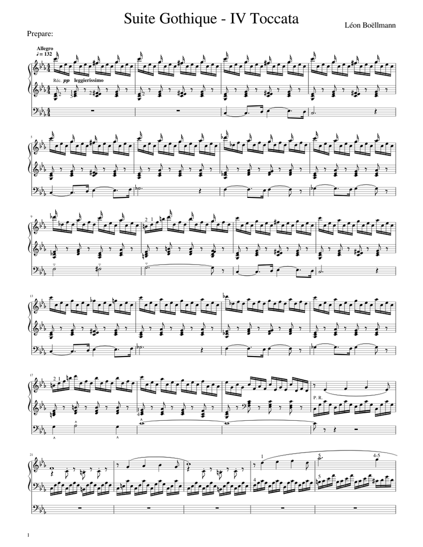 Leon Suite Gotique IV Toccata Sheet music Organ (Solo) | Musescore.com