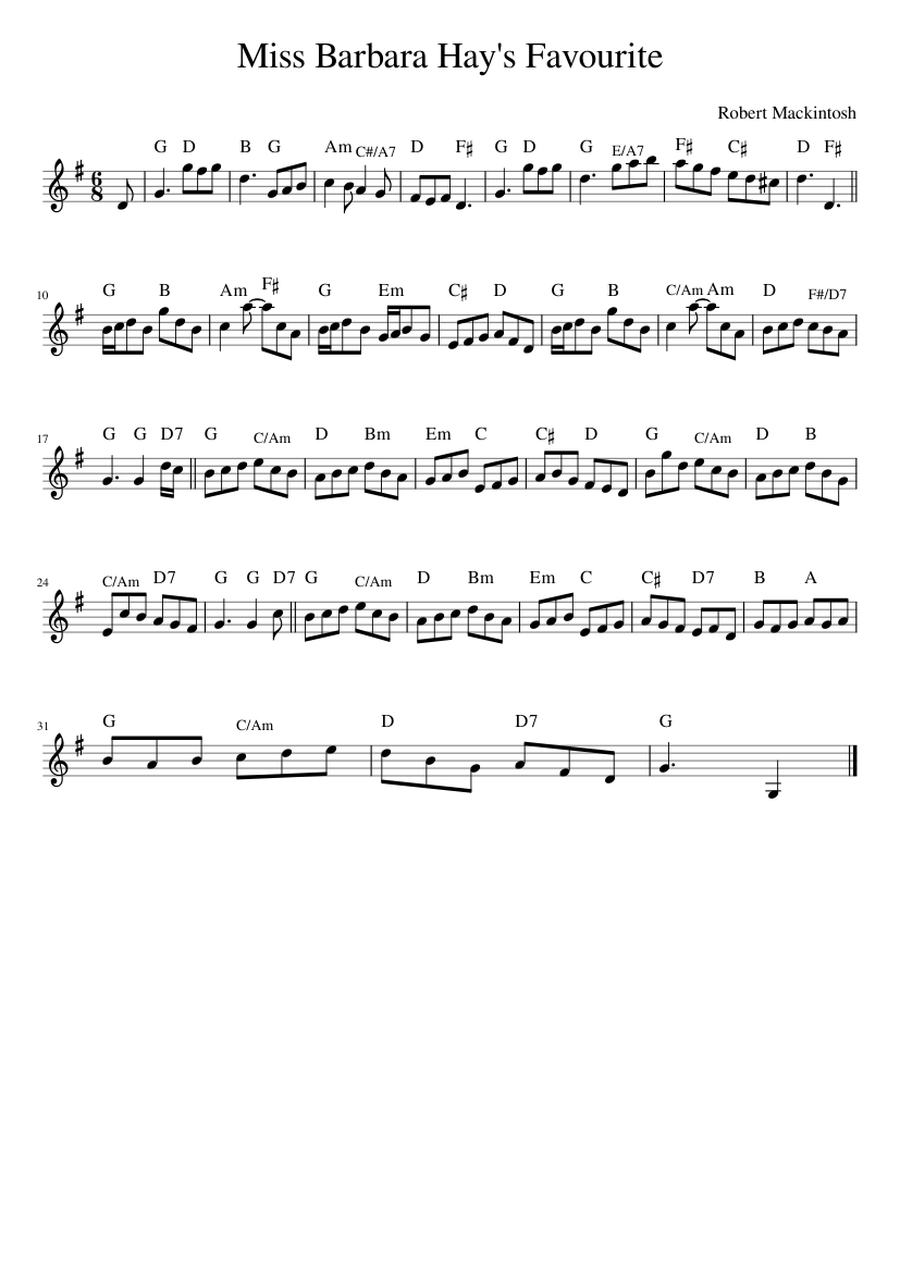 Miss Barbara Hay's Favourite