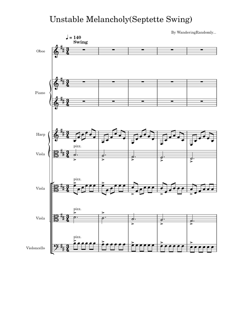 Unstable Melancholy Septette Swing Sheet Music For Piano Oboe Viola Unstable melancholy septette swing sheet music for piano oboe viola