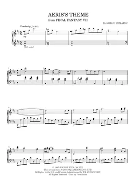 Free Aeris Theme by Nobuo Uematsu sheet music | Download PDF or print on  Musescore.com