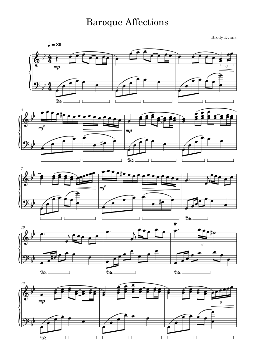 Brody_composition_170321 Sheet Music For Piano (Solo) | Musescore.com