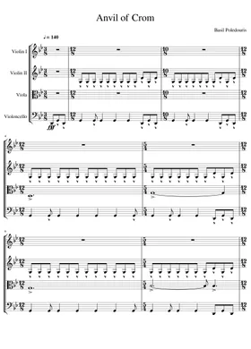 Free The Anvil Of Crom by Basil Poledouris sheet music | Download PDF or  print on Musescore.com