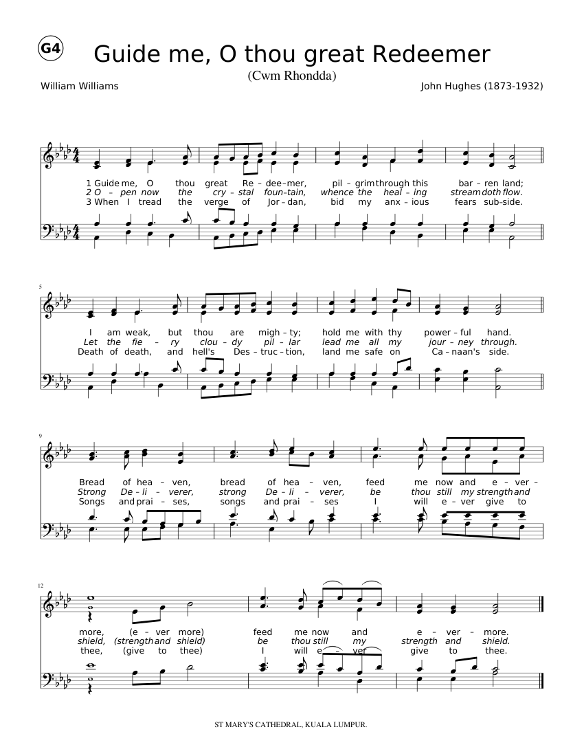 Guide me O Thou great Redeemer