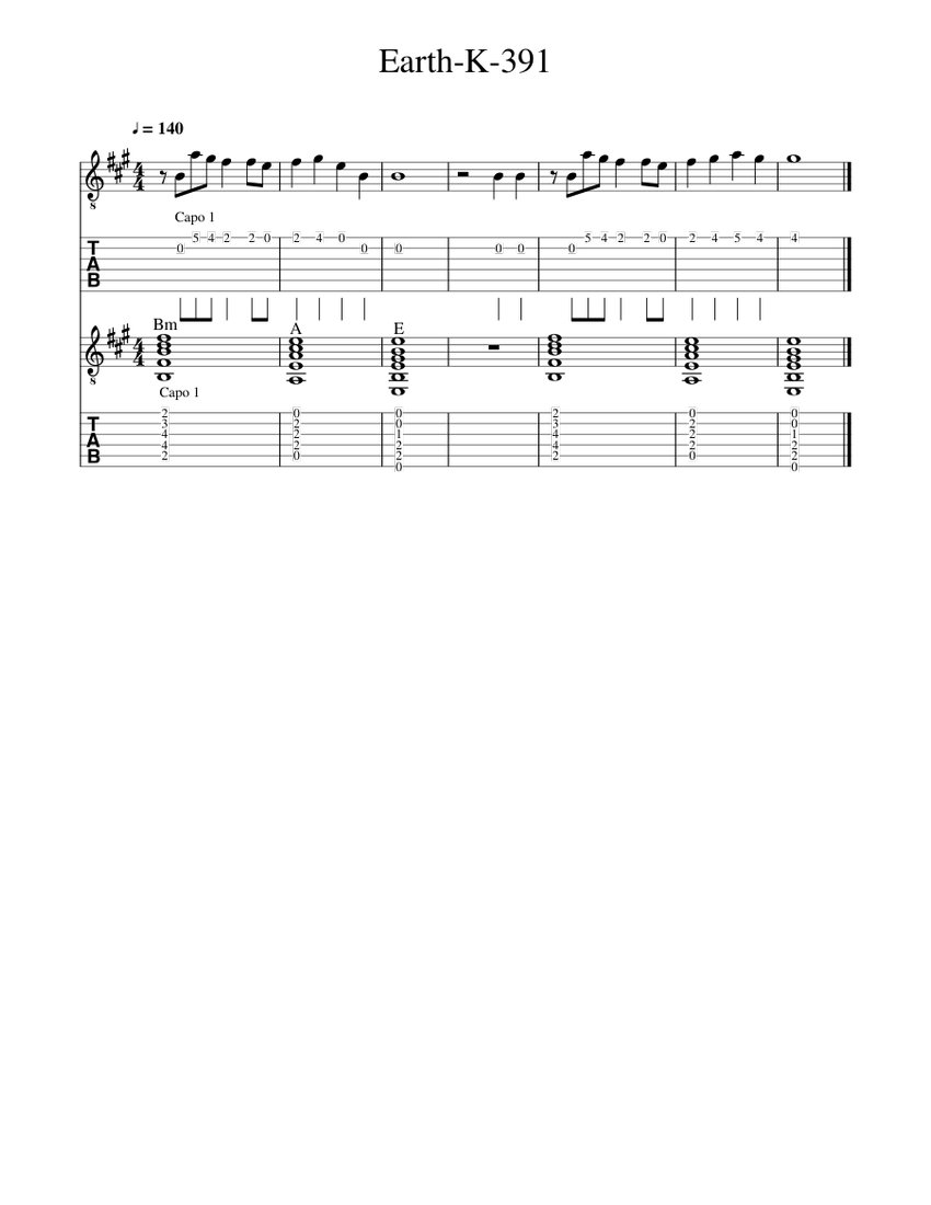 Earth K 391 Sheet Music For Guitar Mixed Duet Musescore Com Like and subscribe to the channel! earth k 391 sheet music for guitar
