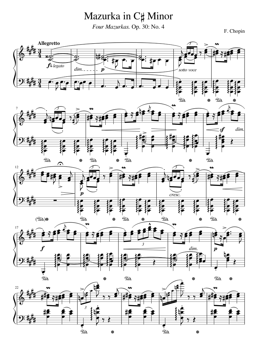 Mazurkas Op.30