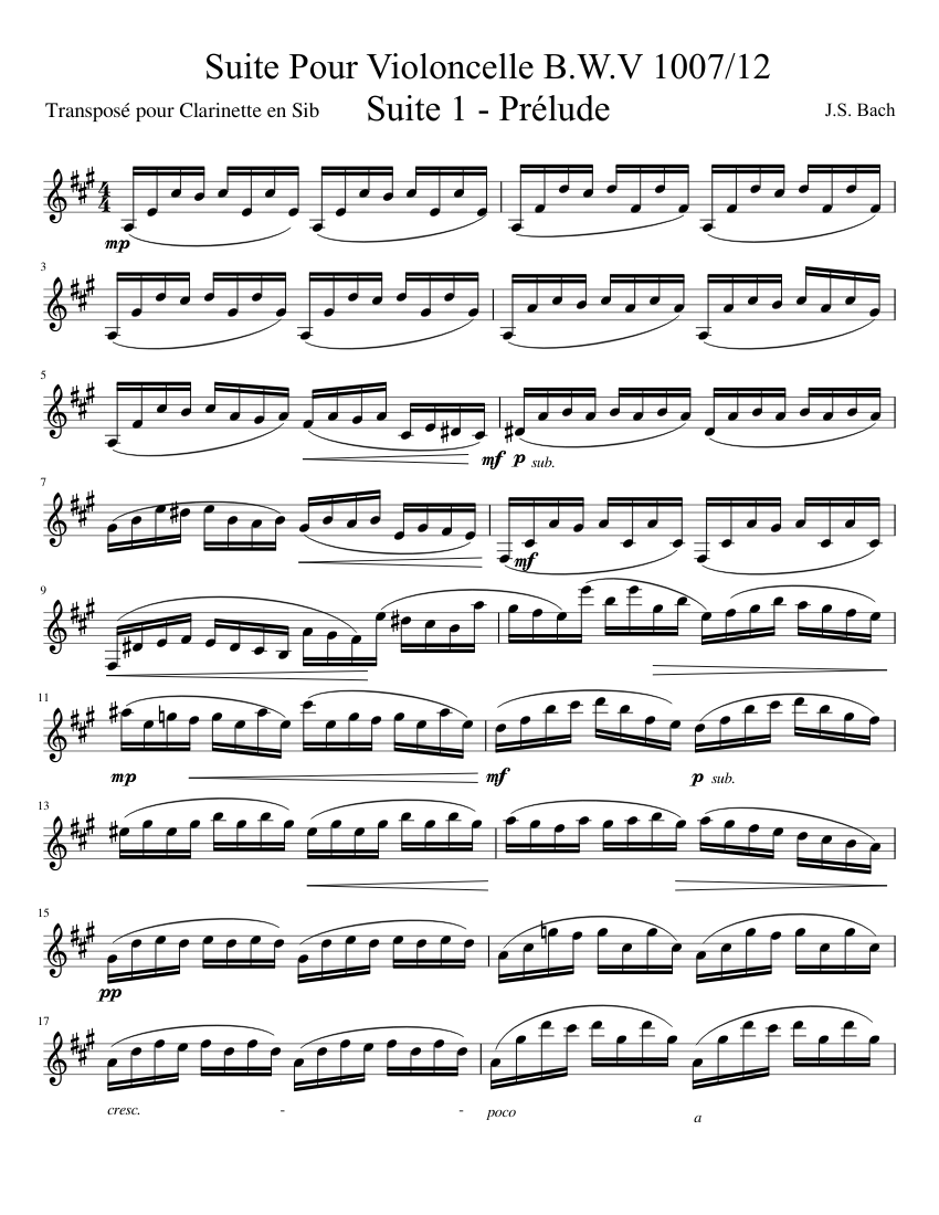 Bach / Suite pour violoncelle n°1 - Prélude - piano tutorial