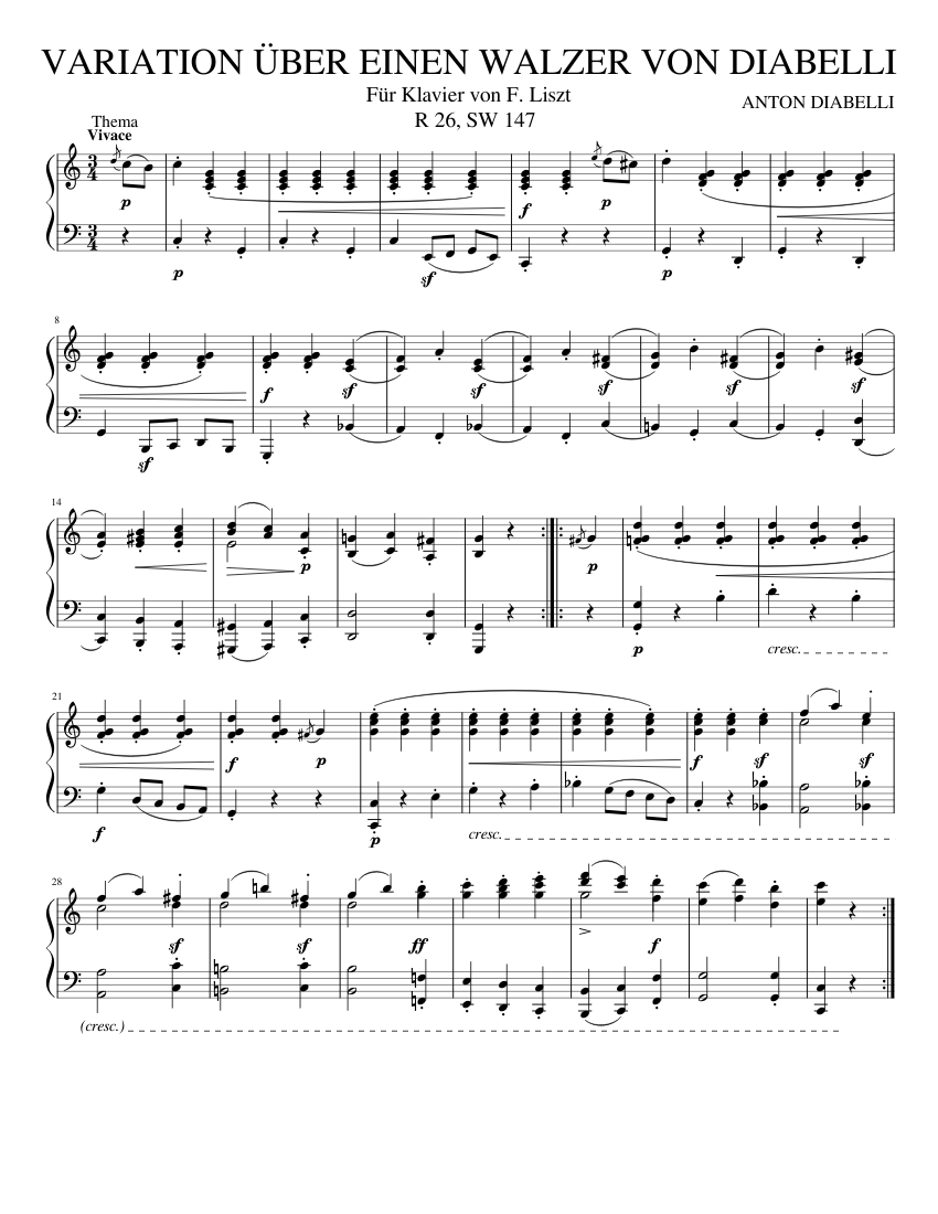 Variation on a Waltz by Diabelli S.147