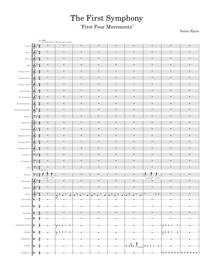 Santo Rizzo The First Symphony – Santo Rizzo V Sheet music for Trombone, Tuba ...