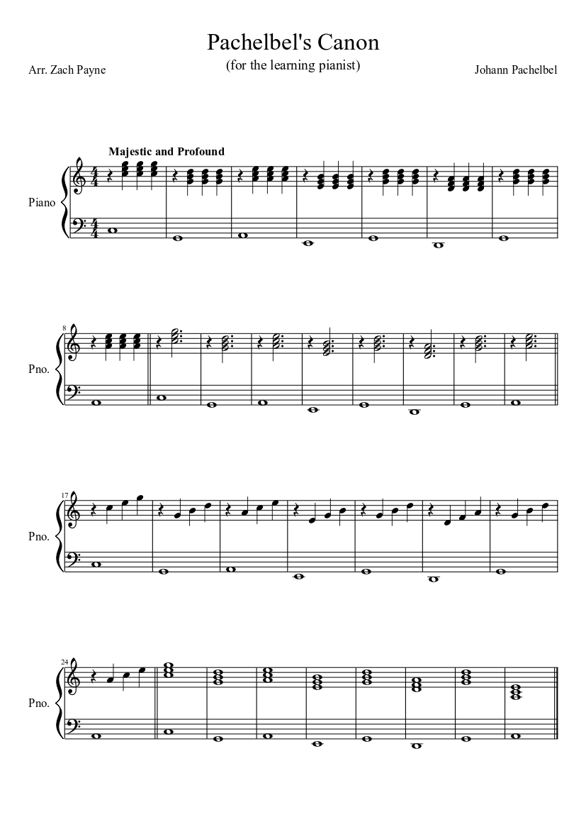 Canon and Gigue in D major P.37