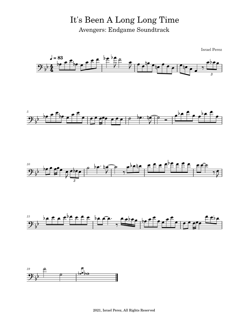 It's Been A Long Long Time Sheet music for Euphonium, Tuba (Brass Quartet)