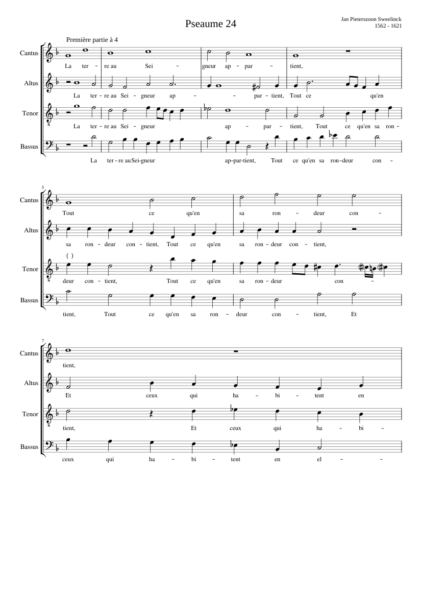 Psalm 24 - La terre au Seigneur appartient