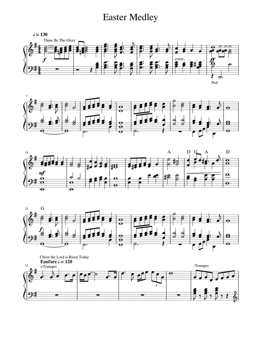 Easter Medley Sheet music for Piano (Solo) | Download and print in PDF