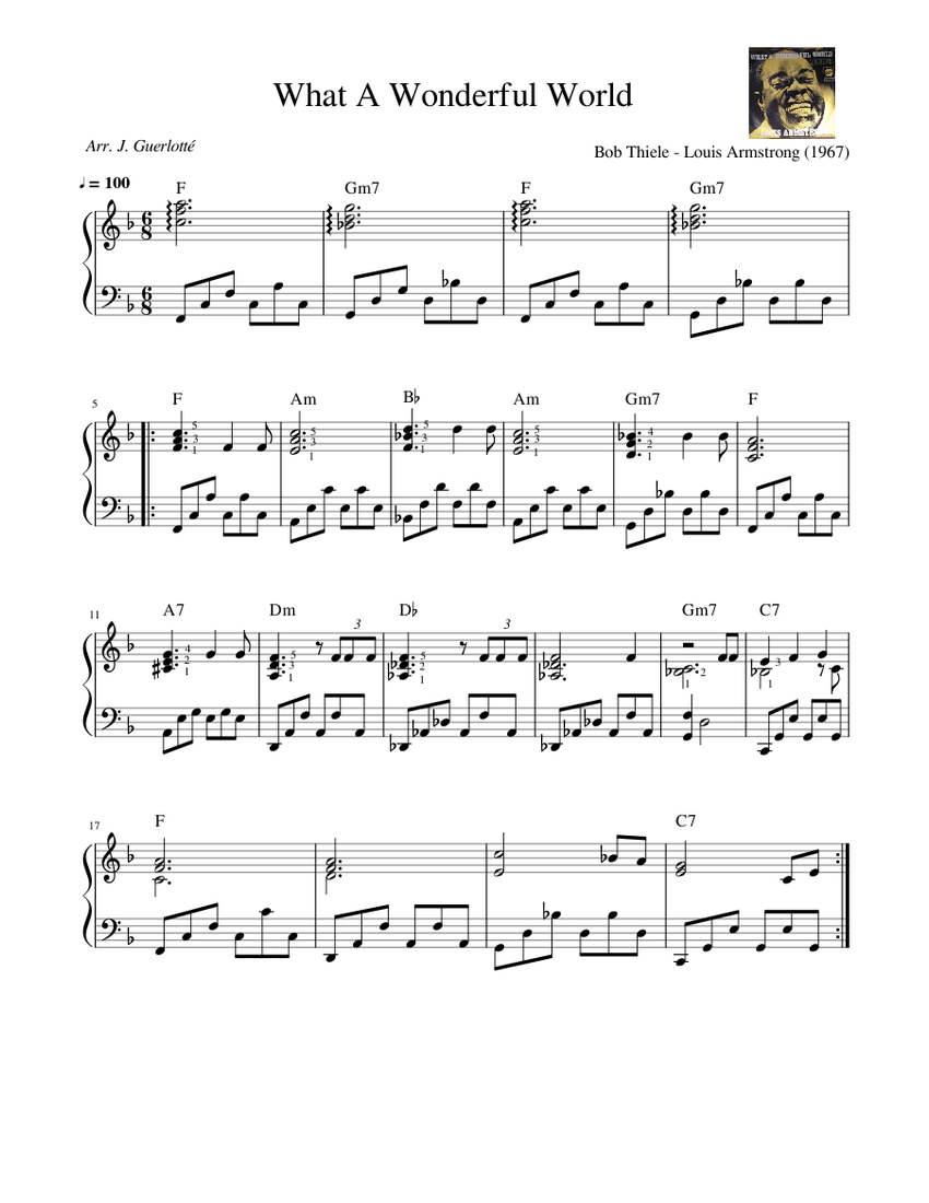 what-a-wonderful-world-sheet-music-for-piano-solo-musescore