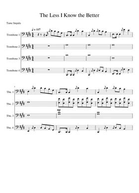 the less i know the better by Tame Impala free sheet music | Download PDF  or print on Musescore.com