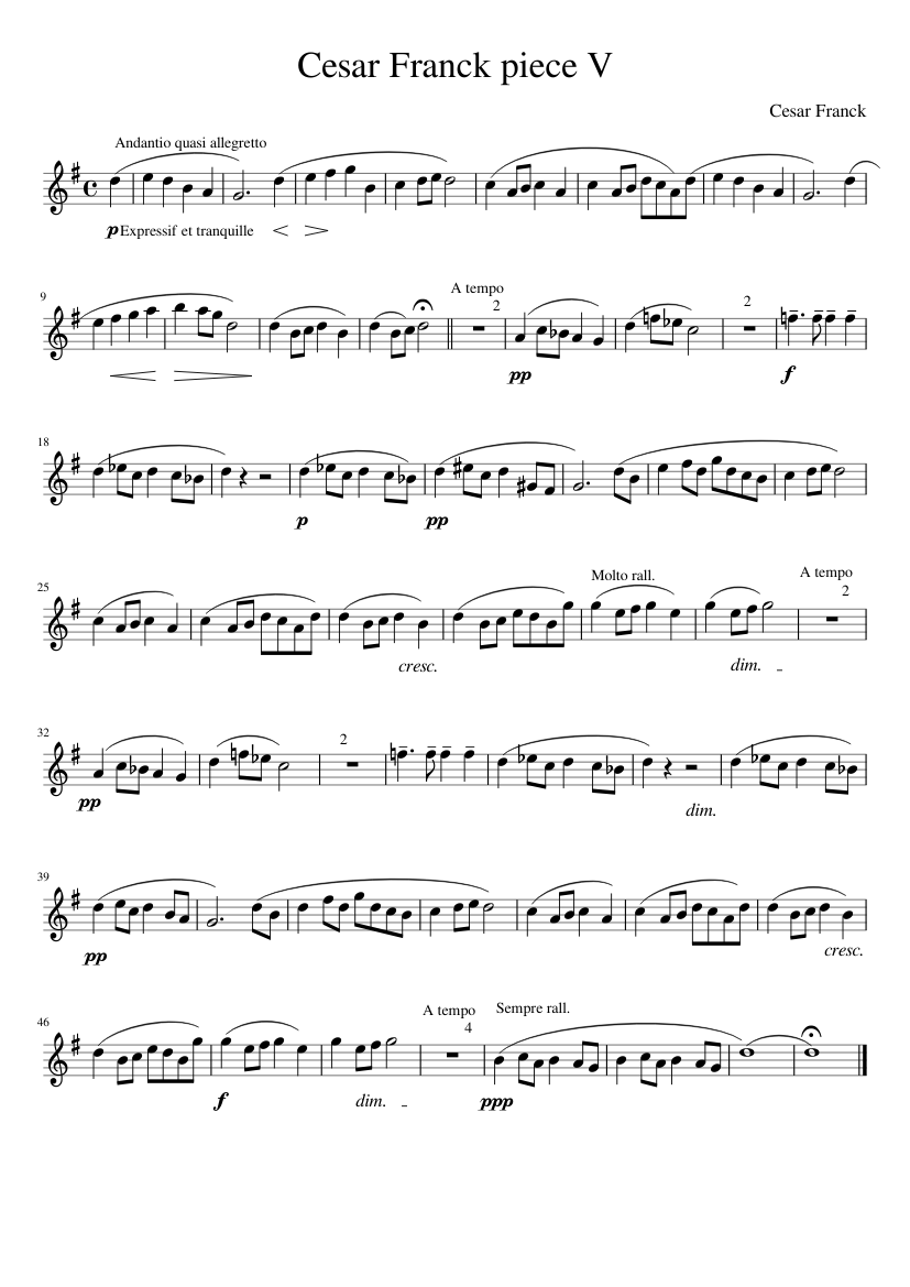 Cesar Franck piece V