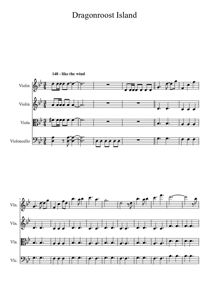 Dragon Roost Island Sheet music for Violin, Viola (Mixed Trio) |  Musescore.com
