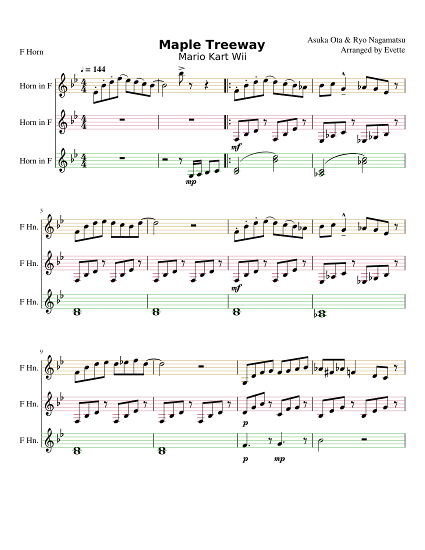 Dazzle Me / Maple Treeway Sheet music for French horn (Mixed Trio) |  Musescore.com