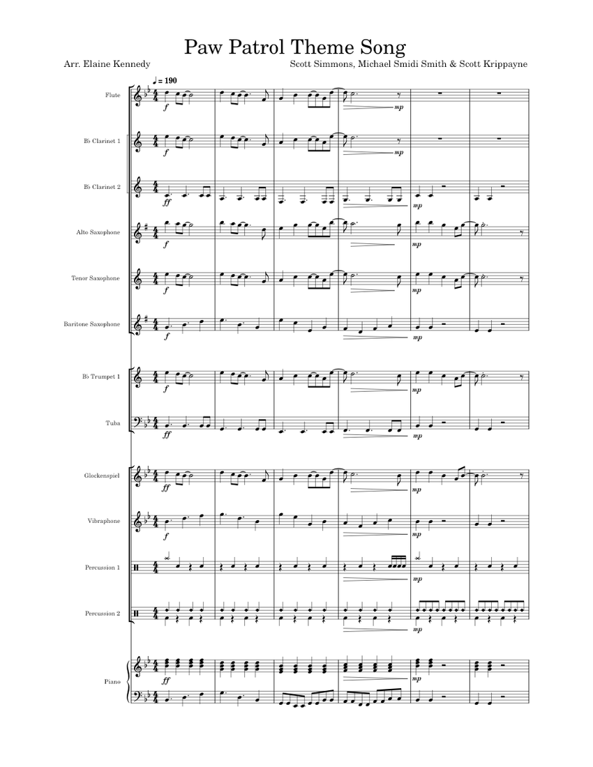 paw-patrol-theme-song-for-concert-band-sheet-music-for-piano-tuba