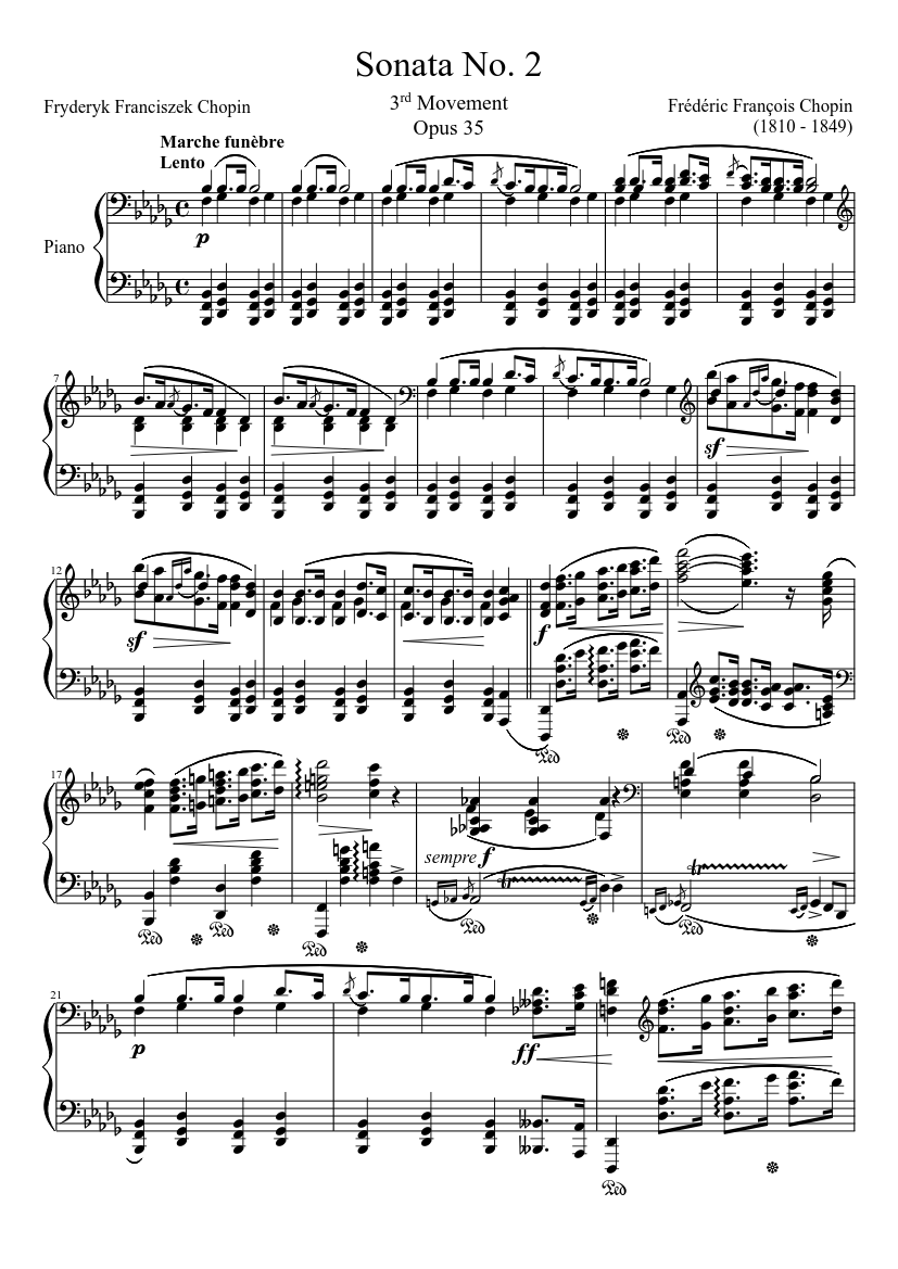 Sonata No. 2, 3rd Movement Sheet music for Piano (Solo) | Musescore.com