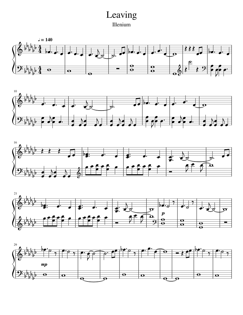 Illenium Leaving Instrumental Cover Sheet Music For Piano Solo Musescore Com The eden millennium monument holiday rentals. illenium leaving instrumental cover