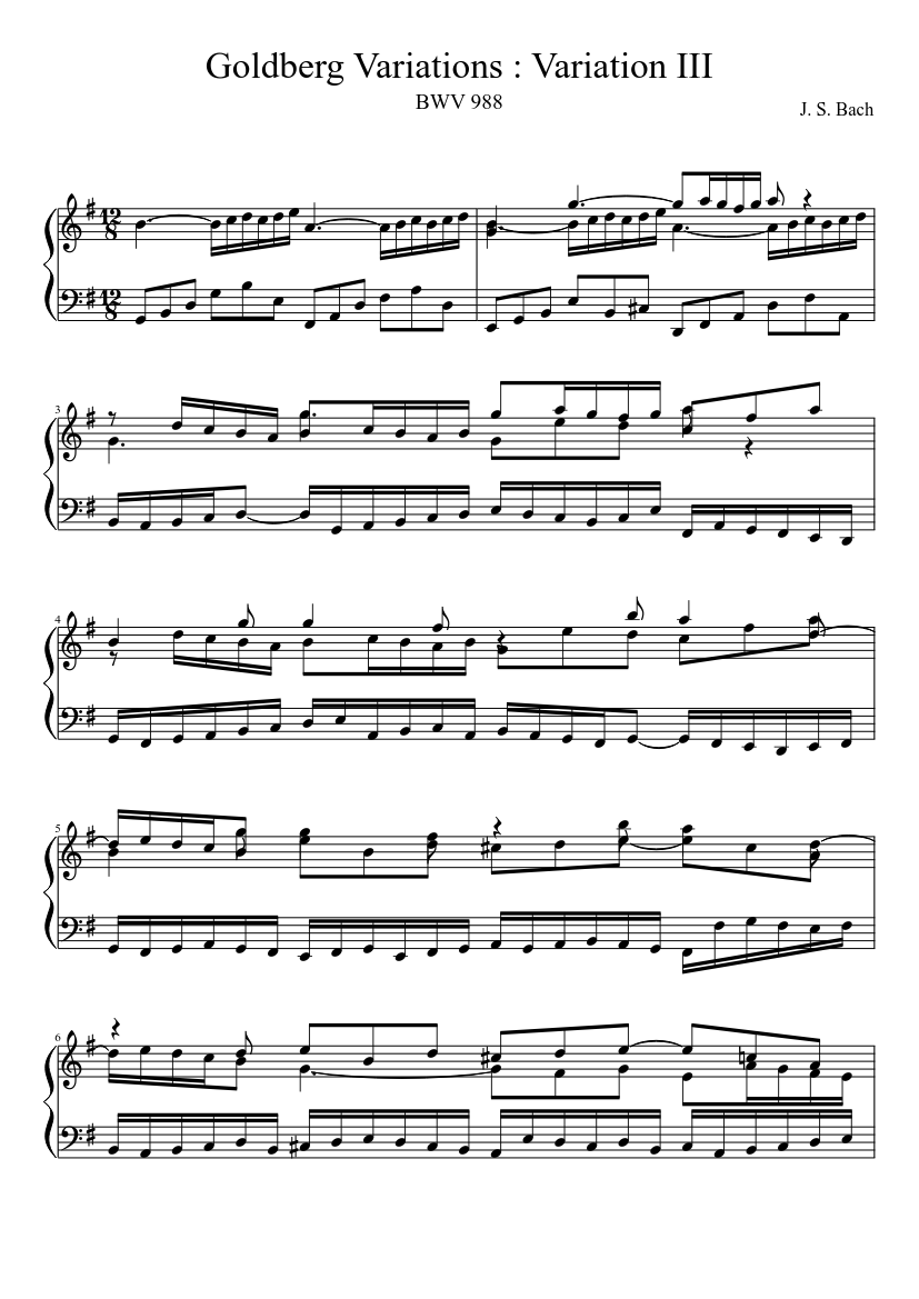 Goldberg-Variationen BWV 988