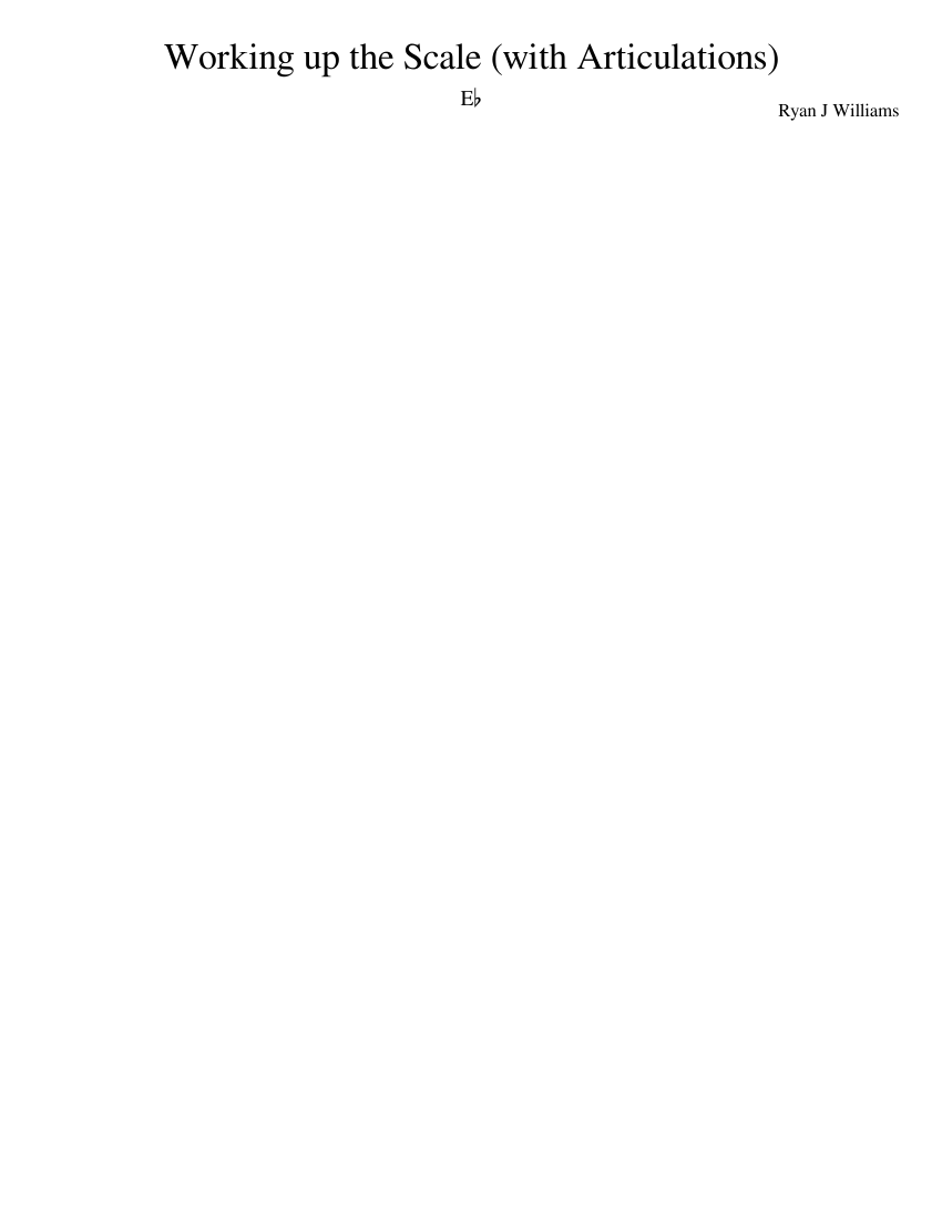 Working up the Scale - Eb