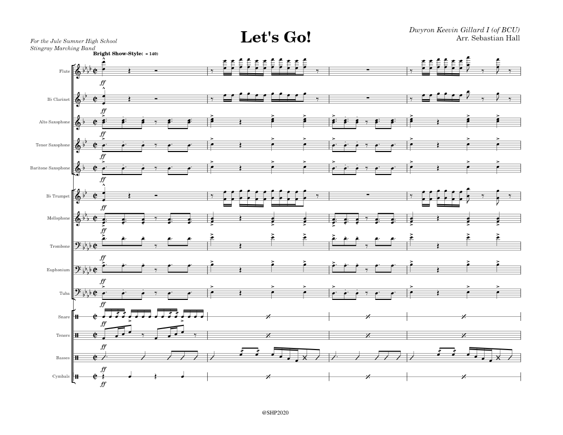 Let's Go - BCU Sheet Music for Trombone, Euphonium, Tuba, Mellophone ...