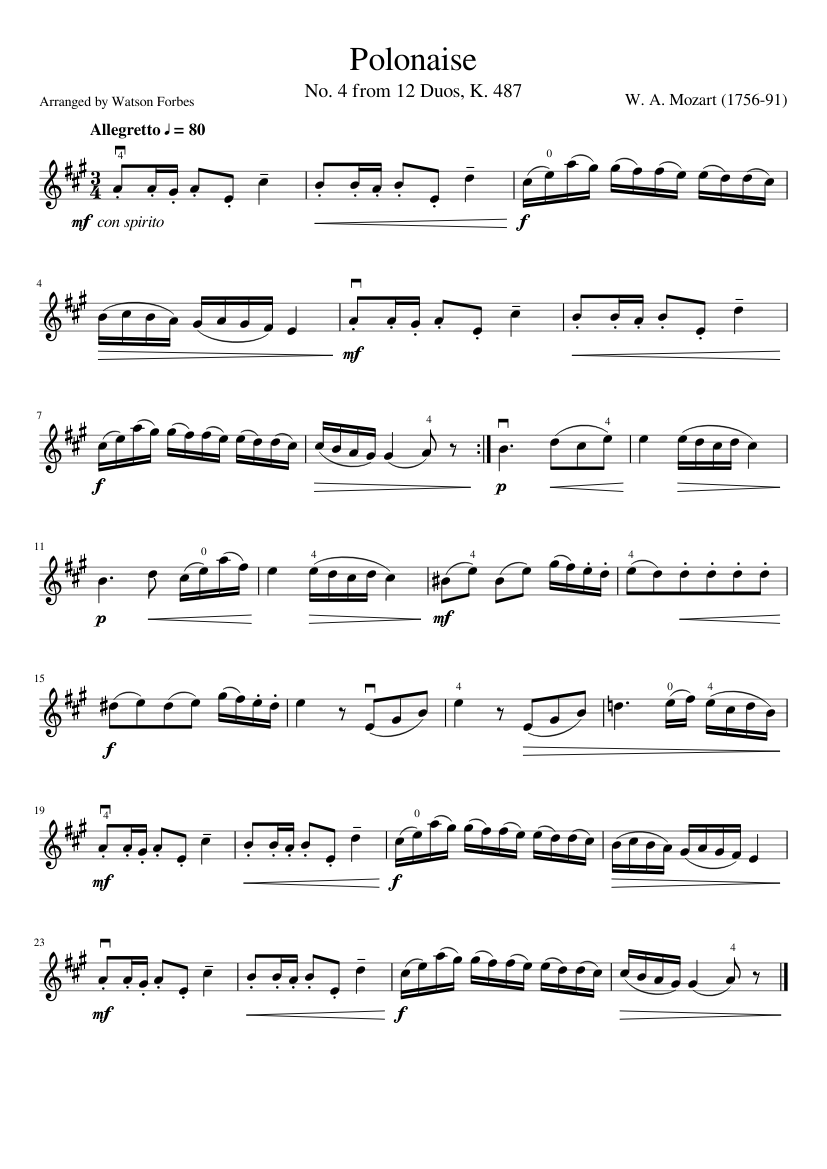 12 Horn Duos K.487/496a