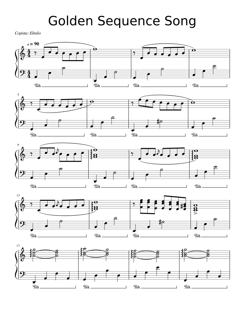 GoLden SeQuence SONG Sheet music for Piano (Solo) | Musescore.com